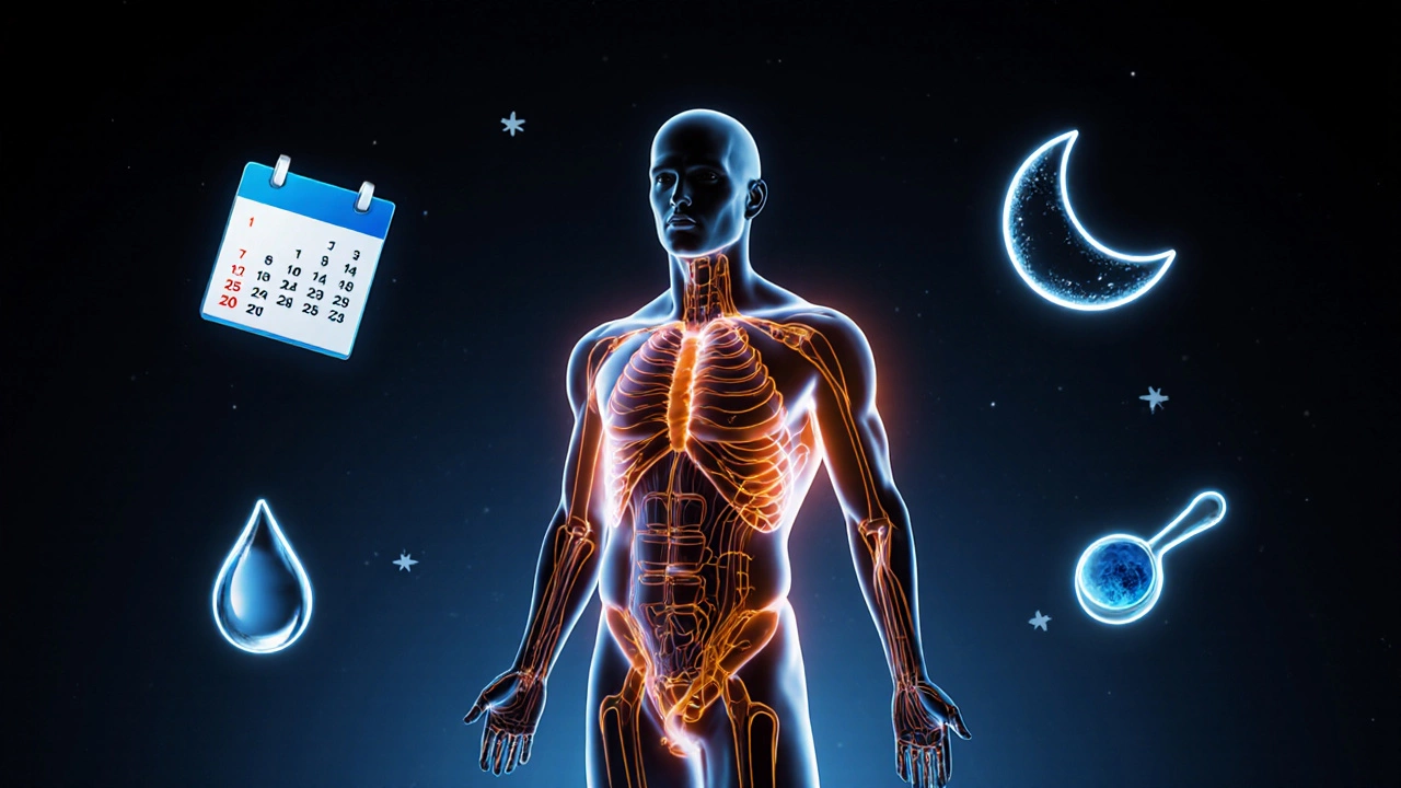 Силуэт тела с энергетическими линиями, символизирующий сохранение мышц при сушке.