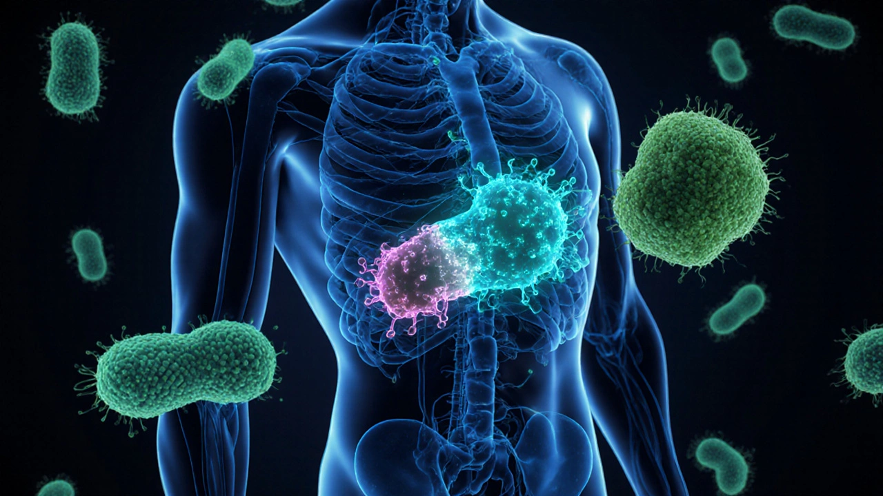 Схематичное изображение жировых молекул, транспортируемых в митохондрии с помощью L-карнитина и катехинов.