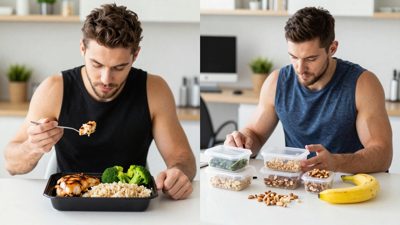 Сравнение двух режимов питания: полноценные большие приемы пищи и дробное питание